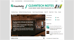 Desktop Screenshot of cleantechnotes.org